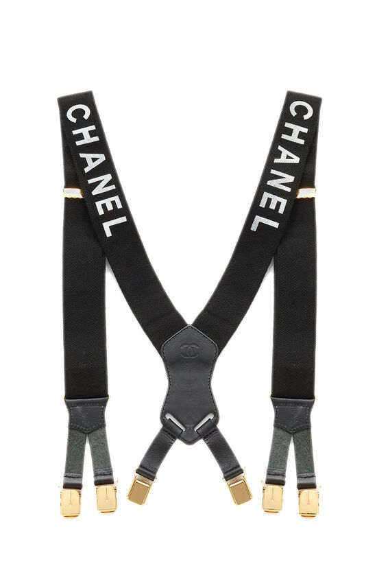CHANEL, Accessories, Black White Chanel Suspenders