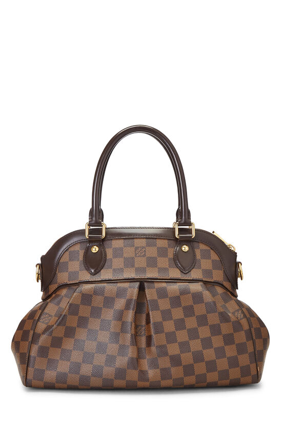 Authentic Louis Vuitton Trevi PM Damier Ebene Canvas Shoulder Tote Bag w/  Strap