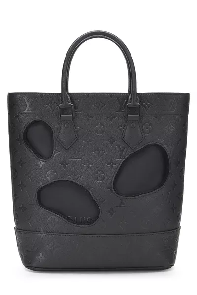 Louis Vuitton Comme des Garçons x Louis Vuitton Black Monogram Empreinte Bag with Holes PM
