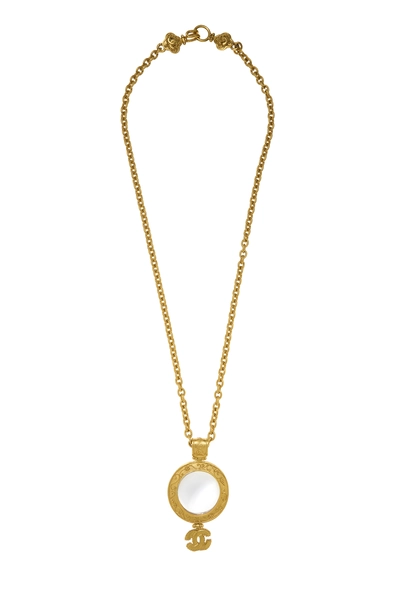 Gold Grape Vine Monocle Necklace