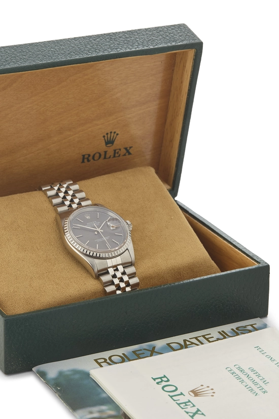 Pre-Owned Stainless Steel Tapestry Datejust 16200 36mm QOJ2WK5NEU000
