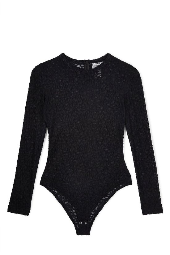Black Sheer Mesh Bodysuit, , large image number 0