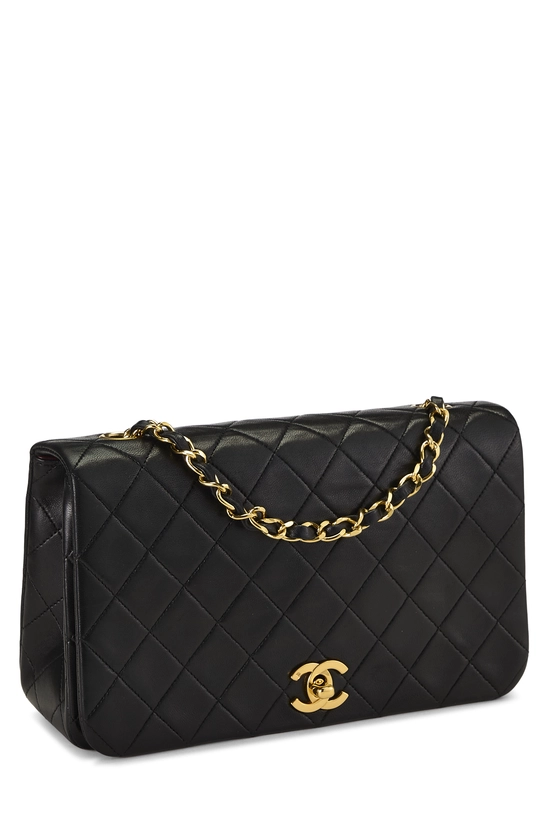 Black Quilted Lambskin Full Flap Small, , large image number 1