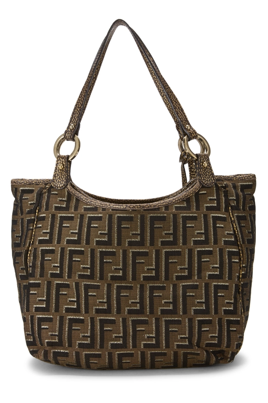 Brown Zucca Canvas Shoulder Bag Medium, , large image number 3