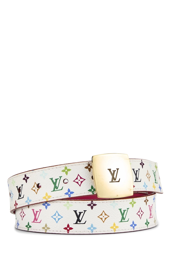 Takashi Murakami X Louis Vuitton White Monogram Multicolore Ceinture 75	, , large image number 0