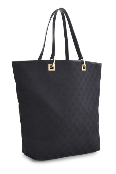 Black Original GG Canvas Bucket Bag Large, , large