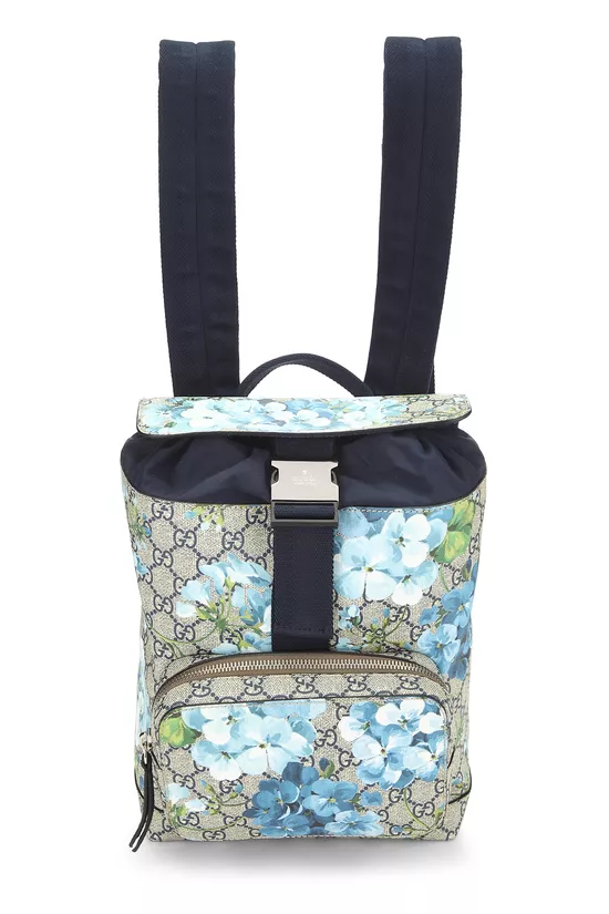 Blue GG Blooms Supreme Canvas Backpack Small, , large image number 0