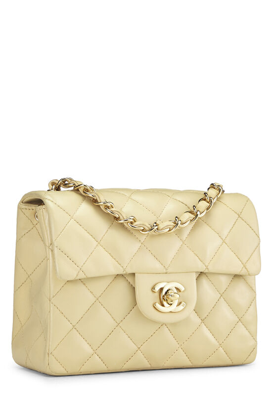 Chanel Beige Quilted Lambskin Half Flap Mini Q6B0271II9068 | WGACA 