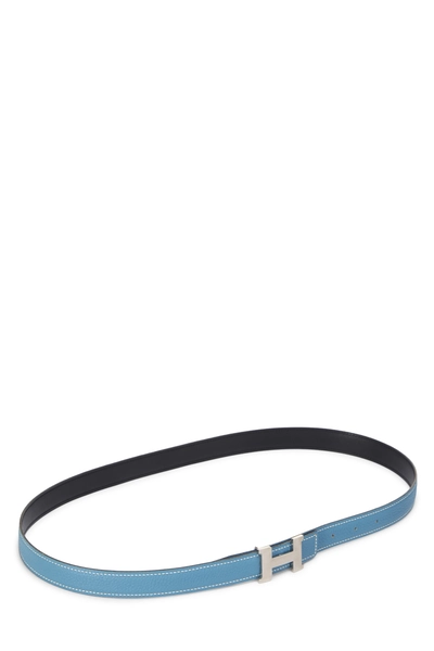 Blue Jean Box & Clemence Leather Reversible Belt 95, , large