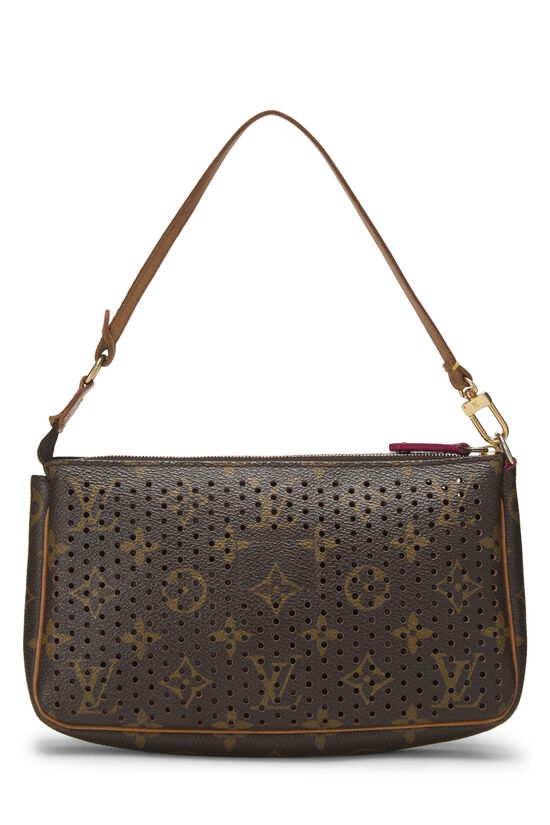 Pink Monogram Perforated Pochette Accessoires, , large image number 3