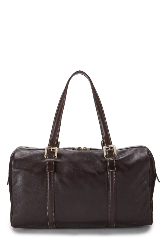 Brown Leather Britt Boston Bag, , large image number 3