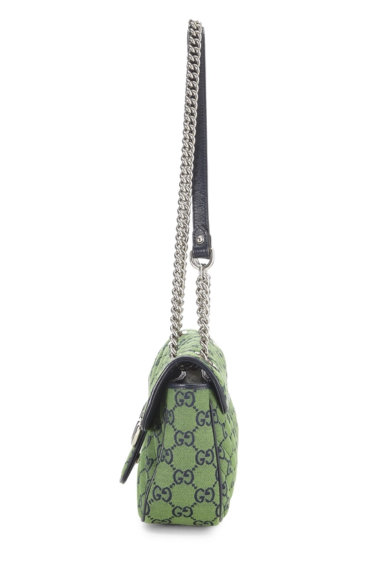 Green Canvas GG Marmont Shoulder Bag Small, , large image number 2