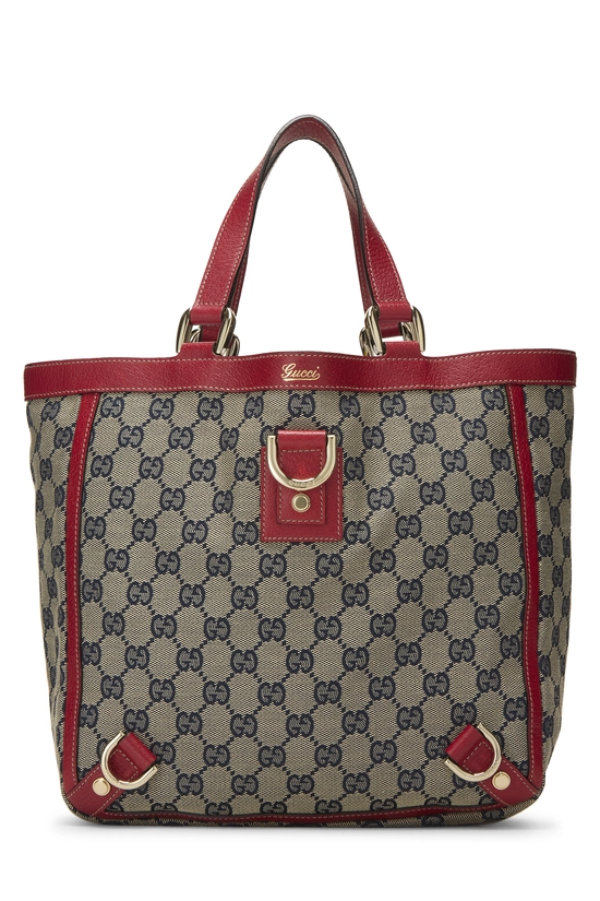 Red GG Canvas D-Ring Abbey Tote, , large image number 0