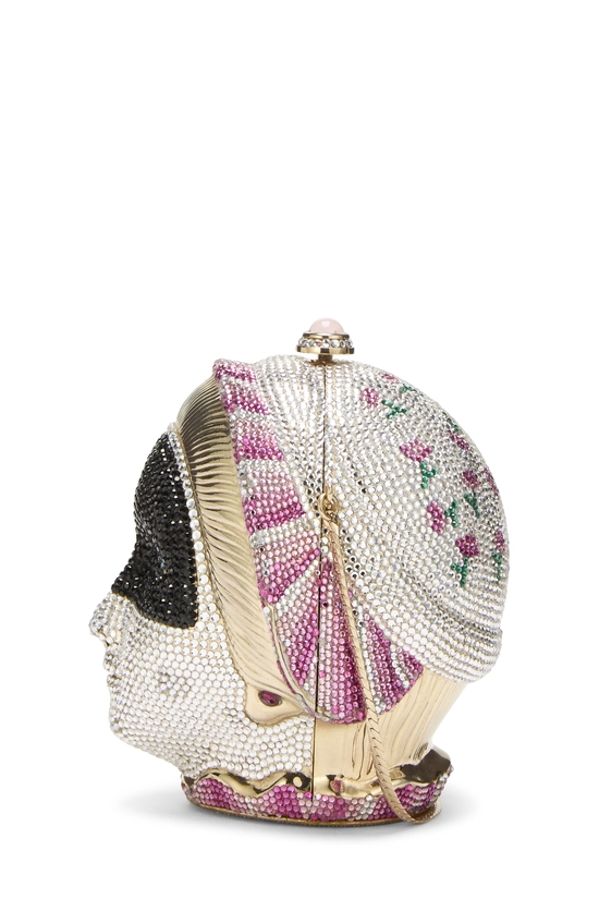 Multicolor Crystal Embellished Venetian Mask Minaudi&egrave;re, , large image number 2