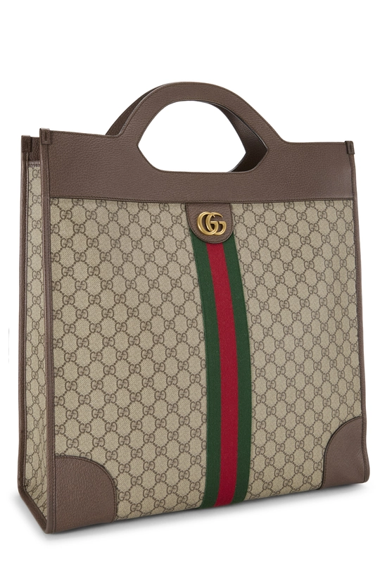 Brown GG Supreme Ophidia Top Handle Bag Medium, , large image number 1