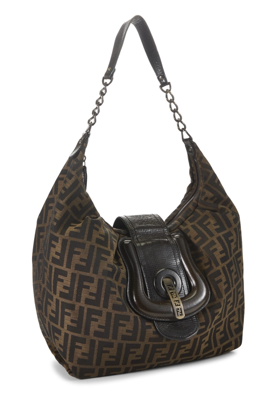 Brown Zucca Canvas Borsa Hobo Bag, , large image number 1