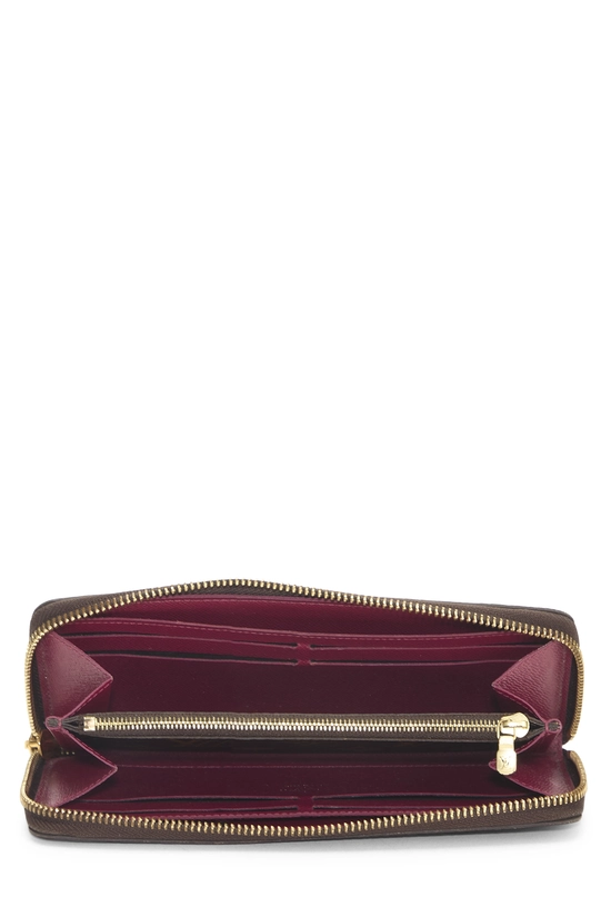 Burgundy Monogram Canvas Clemence Wallet, , large image number 3