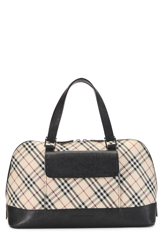 Black House Check Jacquard Bowler Handbag Small, , large image number 0