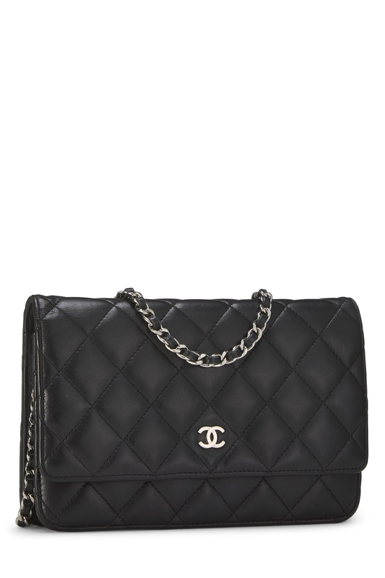 Black Calfskin Classic Quilted Wallet on Chain (WOC), , large image number 1