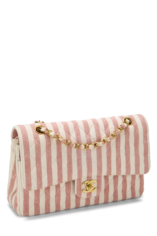 Multicolor Quilted Linen Classic Flap Medium, , large image number 1