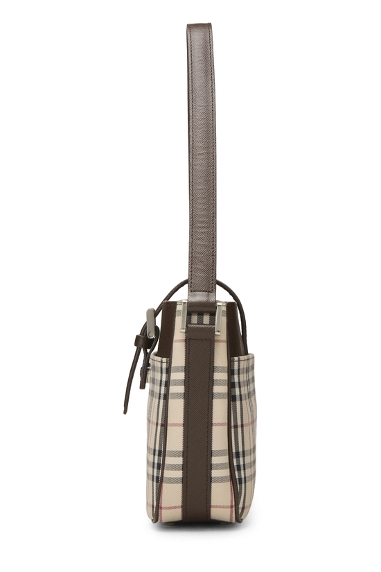Brown House Check Jacquard Bucket Shoulder Bag Small, , large image number 2