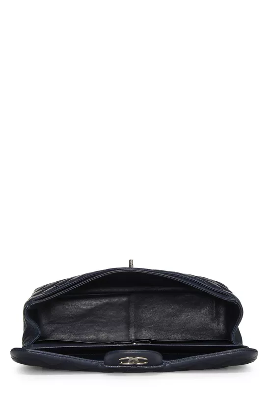 Navy Quilted Caviar New Classic Double Flap Jumbo, , large image number 5