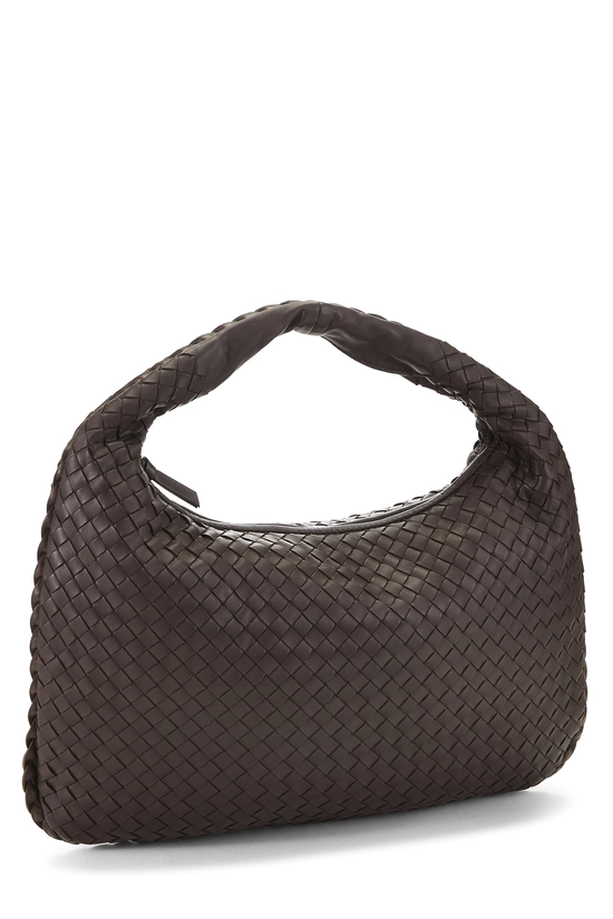 Brown Intrecciato Veneta Hobo Medium, , large image number 1