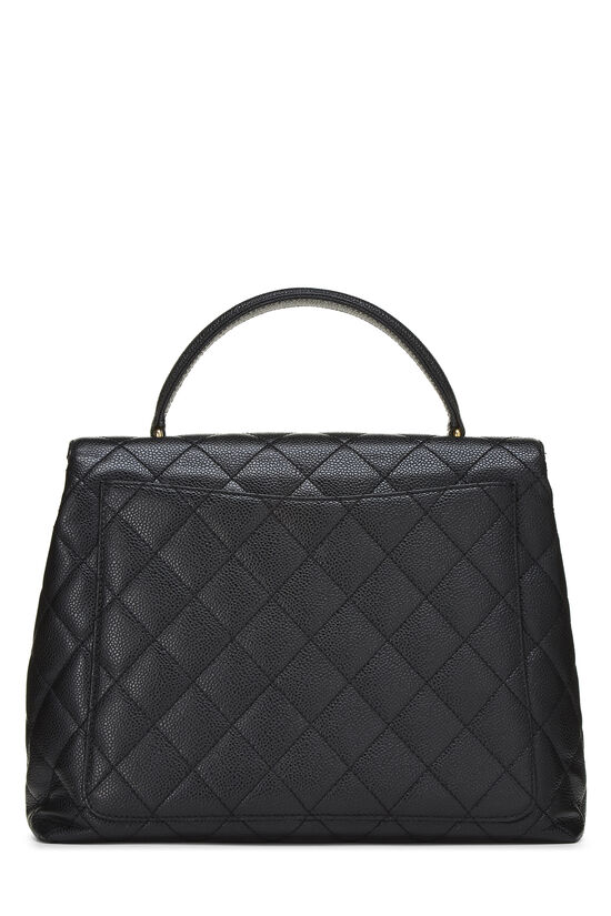 Black Quilted Caviar Kelly, , large image number 4
