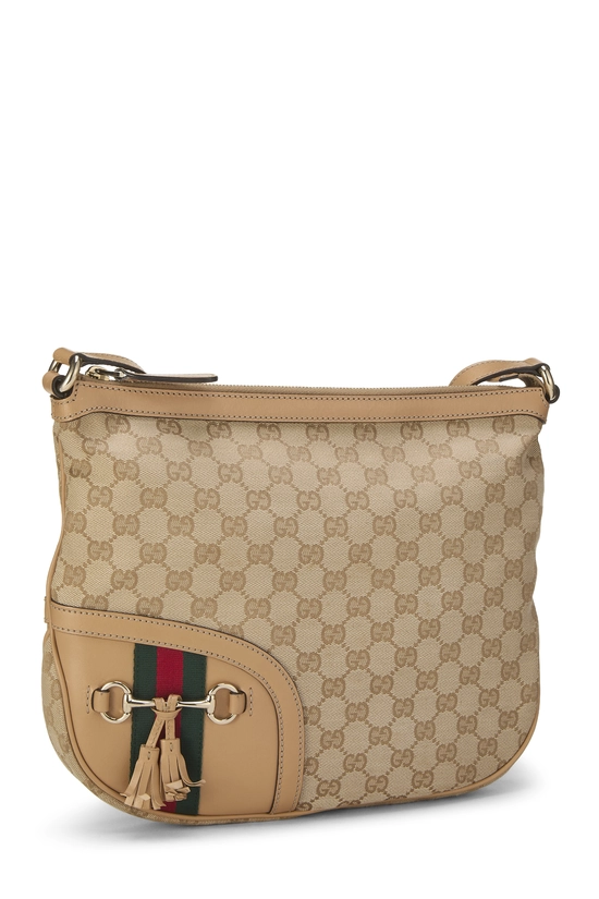Beige Original GG Canvas Horsebit Tassel Crossbody, , large image number 1