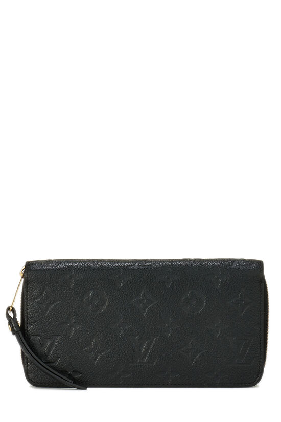 LOUIS VUITTON Monogram Empreinte Leather Zippy Wallet Black - sold