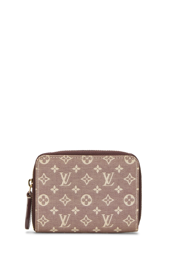 Burgundy Monogram Idylle Zippy Coin Purse, , large image number 0