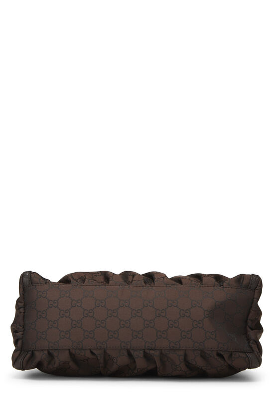 Brown Original GG Nylon D-Ring Abbey Shoulder Bag, , large image number 4