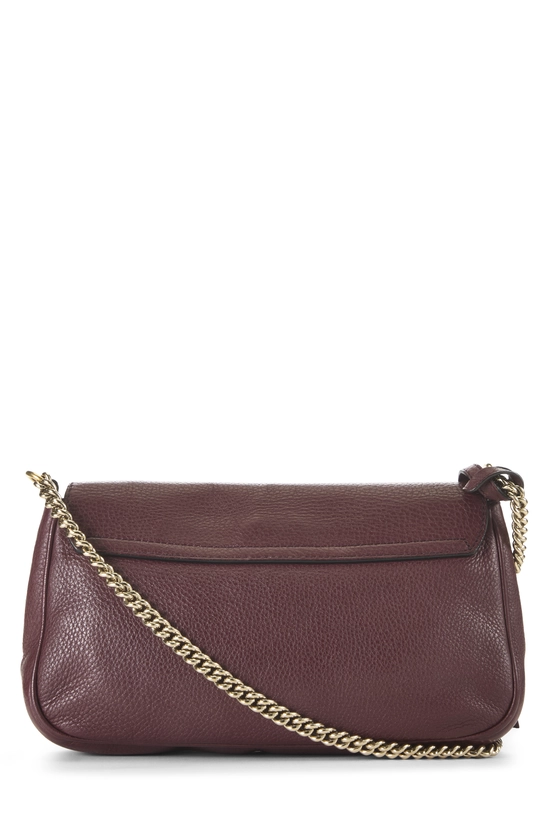Burgundy Grained Leather Soho Chain Flap Crossbody, , large image number 3