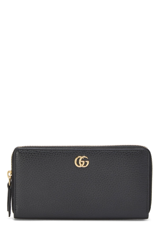 Black Leather GG Marmont Continental Wallet, , large image number 0