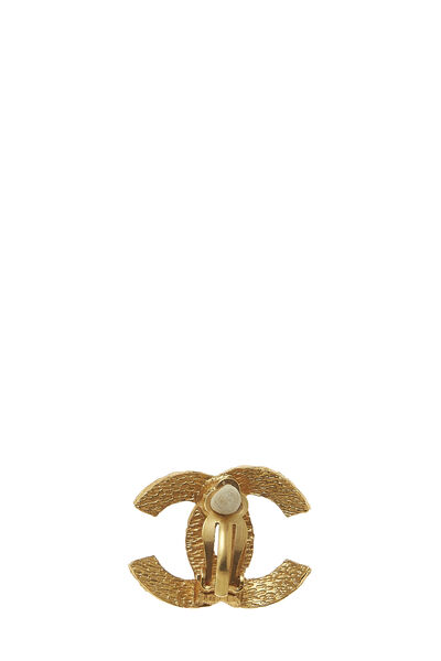 Gold CC Earrings Large, , large