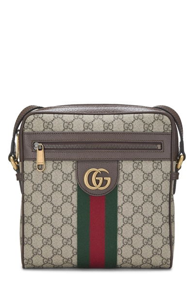 Brown GG Supreme Canvas Ophidia Messenger Small