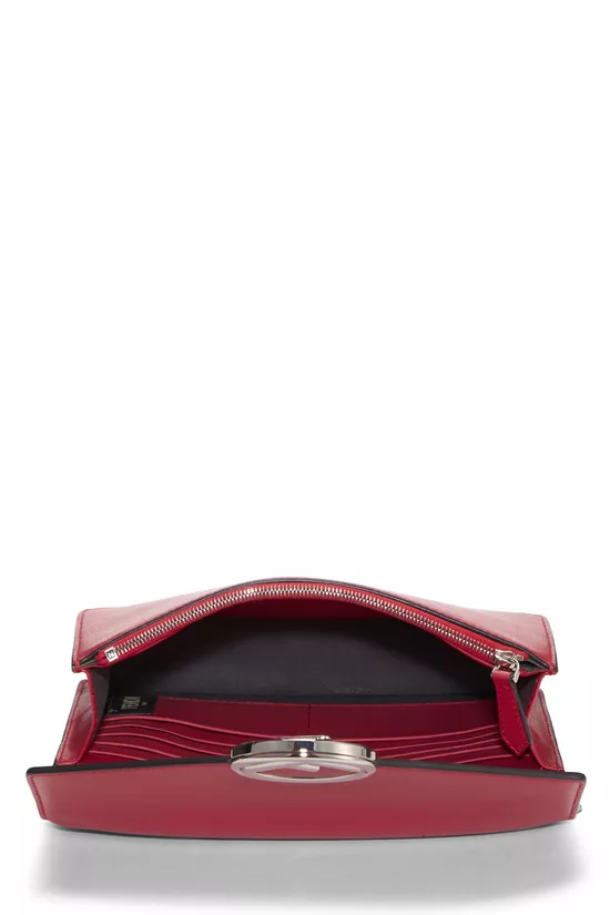 Red Leather 'F is Fendi' Wallet On Chain (WOC), , large image number 5