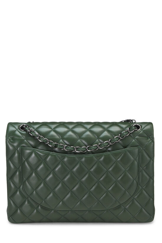 Green Quilted Lambskin New Classic Double Flap Maxi, , large image number 4