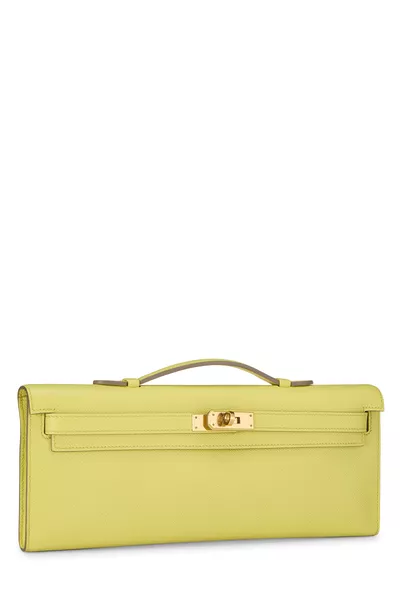 Lime Epsom Kelly Cut, , large