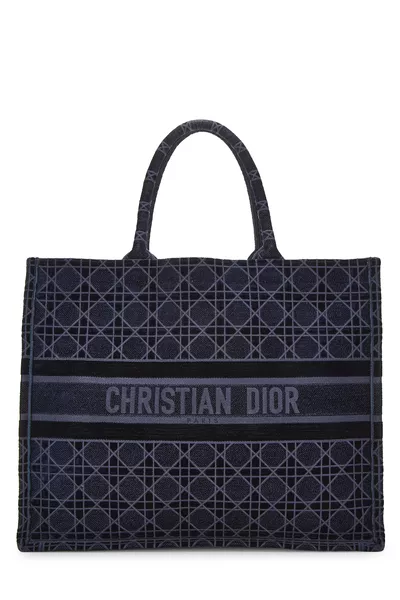 Navy Velvet Book Tote Large