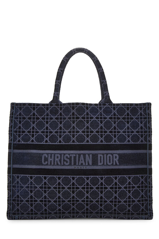 Navy Velvet Book Tote Large, , large image number 0