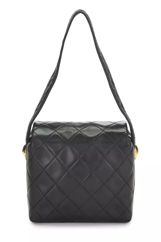 Black Quilted Lambskin Handbag Mini, , large image number 3