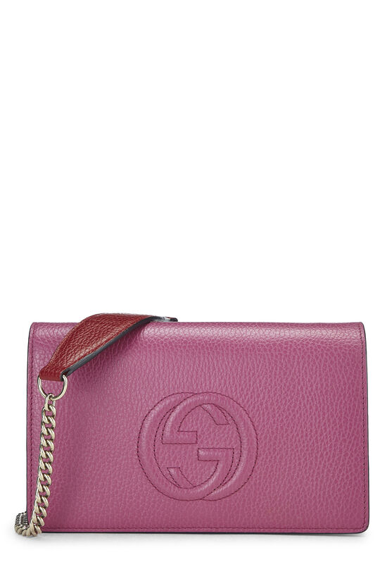 Pink Leather Soho Wallet on Chain, , large image number 0