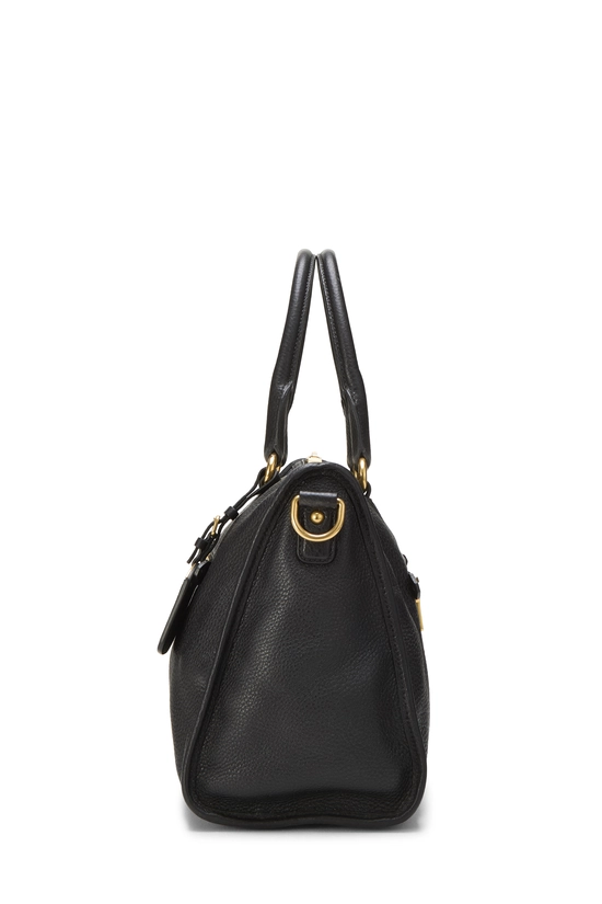 Black Vitello Daino Convertible Zip Handbag Medium, , large image number 2
