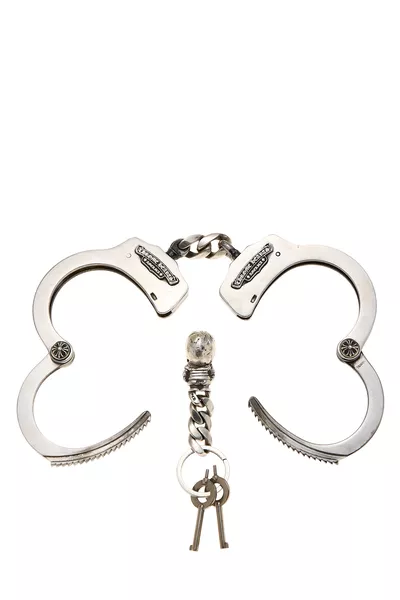 Silver Stainless Steel Handcuffs, , large