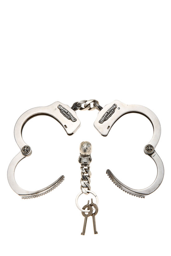 Silver Stainless Steel Handcuffs, , large image number 1