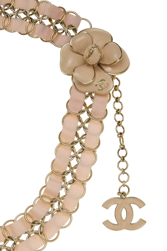 Pink Camellia Chain Belt, , large image number 1
