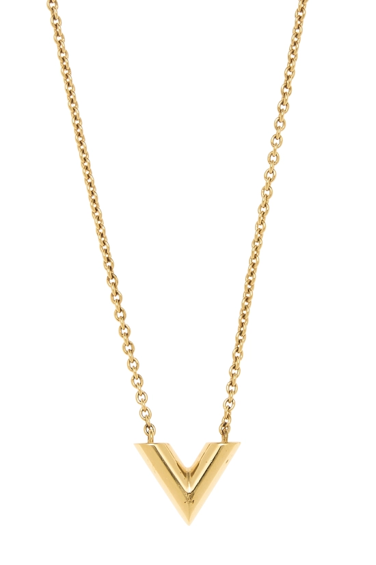Gold Essential V Necklace, , large image number 1