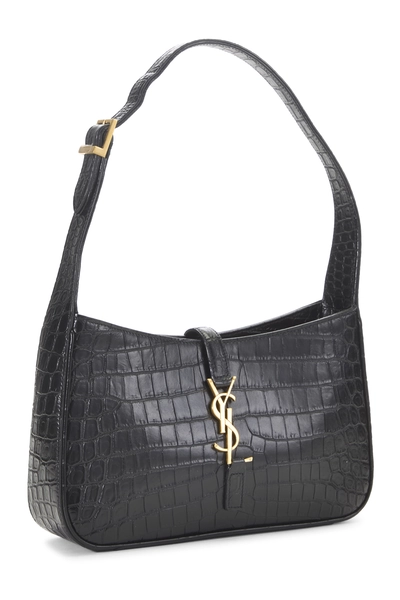 YSL Black Embossed Le 5 à 7 Shoulder Bag — photo 2