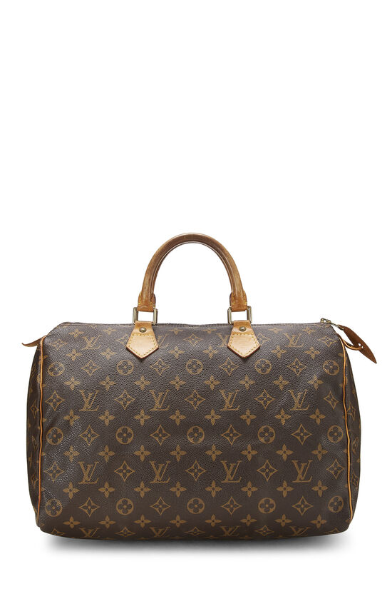 Louis Vuitton Monogram Canvas Speedy 35 Shoulder Bag Added Insert